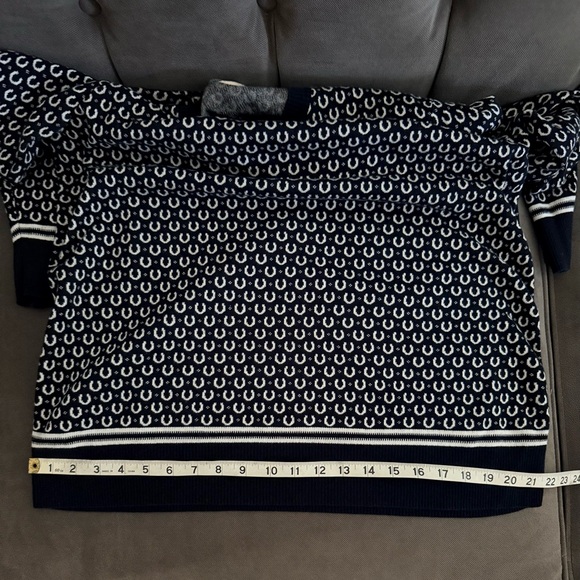 🐑 Brooks Brothers Red Fleece Horseshoe Jacquard Crewneck Sweater Size XL - Picture 14 of 14